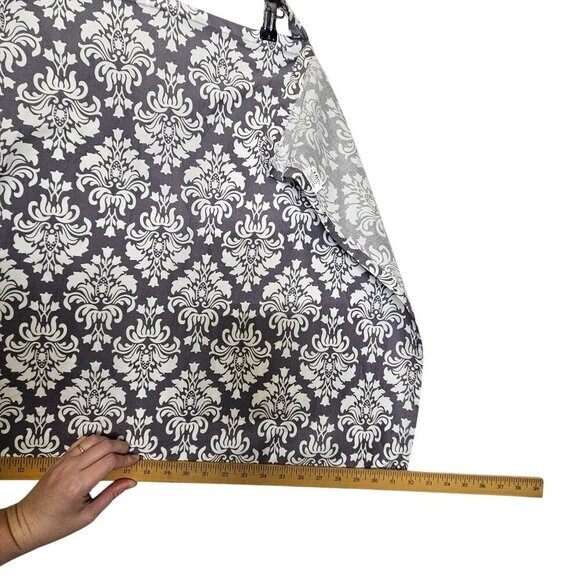 Udder covers Nursing Cover‎ For Breastfeeding Privacy Gray White Floral Cotton - Picture 4 of 7